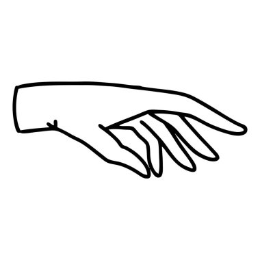 Siyah çizgili bir el dövmesi.