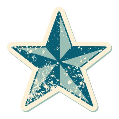 Bir yıldızın sembolik dövmeli görüntüsü