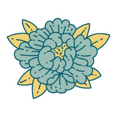 Çiçek açan ikonik dövme görüntüsü