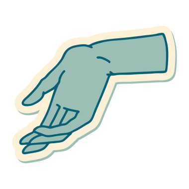 Dövme çıkartması geleneksel bir el stili.