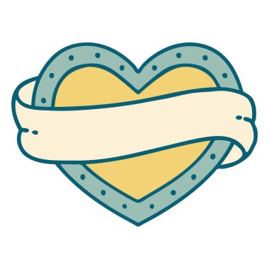 Bir kalp ve bayrağın ikonik dövme görüntüsü