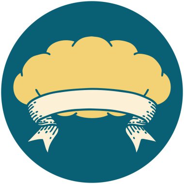 Gri bulutlu dövme simgesi