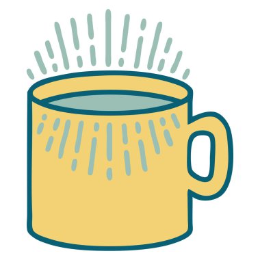 Kahve fincanının ikonik dövme görüntüsü