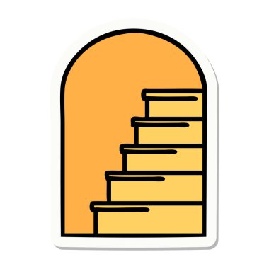 Dövme etiketi geleneksel bir kapı aralığı tarzında.