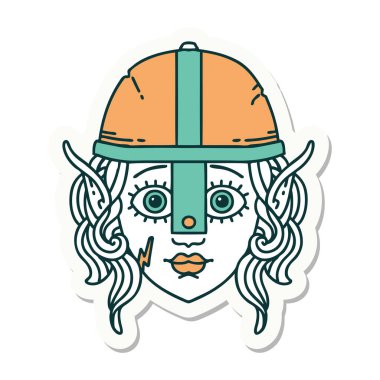 Elf dövüşçüsü karakterinin çıkartması.