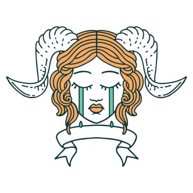 Retro Dövme Biçimi ağlama parşömenle kiremitlendirme