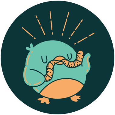 Solucan dövmeli Robin ikonu.