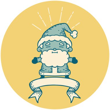 Dövme stili Noel Baba karakterinin simgesi