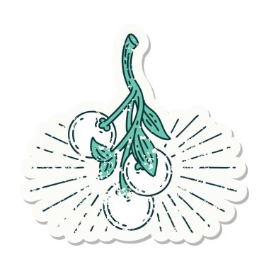 Eski bir dövme stili ökse otu meyvesi çıkartması.