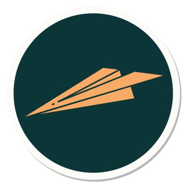 Dövme çıkartması. Geleneksel uçak stili.