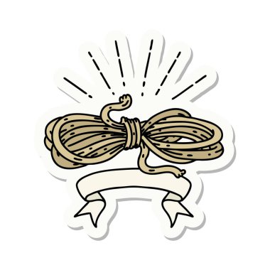 Dövme stili yara ipi çıkartması.