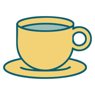 Bir fincan kahvenin ikonik dövme görüntüsü