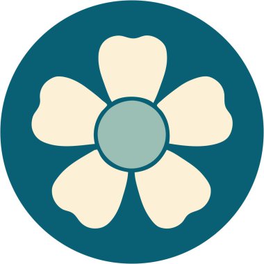 Bir çiçeğin ikonik dövme şekli