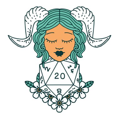 Retro Dövme Biçimi Doğal yirmilik zar atma ile düzenleme