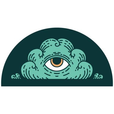 Her şeyi gören bir göz bulutunun ikonik dövme görüntüsü