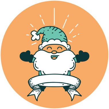 Dövme stili ikonu Mutlu Noel Baba Noel Baba karakteri