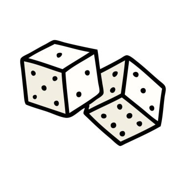 geleneksel şanslı zar biçiminde dövme