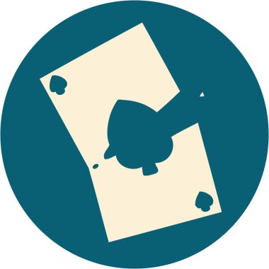 Yırtık bir kartın ikonik dövme şekli