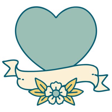 Bir kalp ve bayrağın ikonik dövme görüntüsü