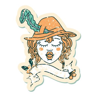 Retro Dövme Tarzı İnsan Ozan karakter yüzü