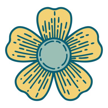 Bir çiçeğin ikonik dövme şekli