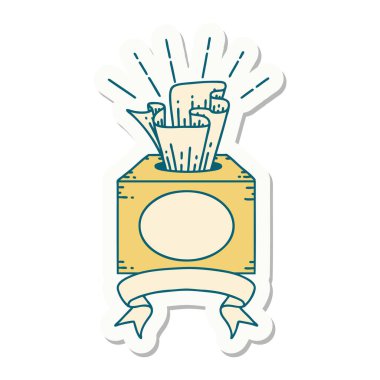 Dövme stili mendil etiketi.