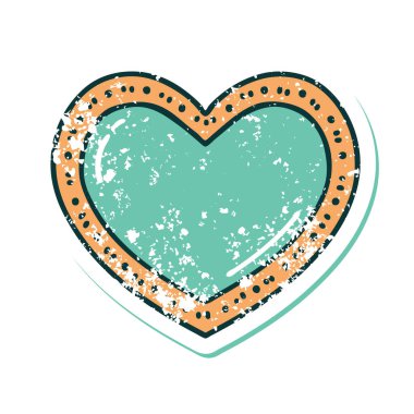 Bir kalbin sembolik depresif dövme görüntüsü