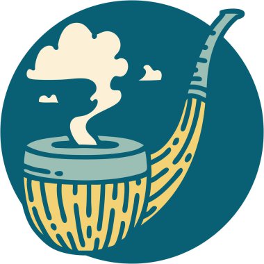 Sigara içen piponun ikonik dövme görüntüsü