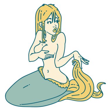 Bir denizkızının ikonik dövme görüntüsü