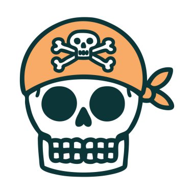 Korsan kafatasının ikonik dövme görüntüsü