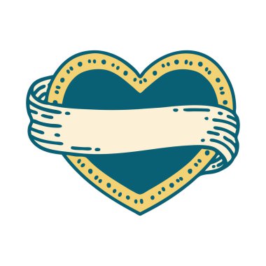 Bir kalp ve bayrağın ikonik dövme görüntüsü