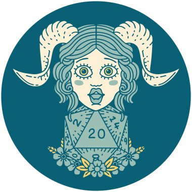 Retro Dövme Biçimi D20 doğal yirmilik zar atışıyla düzenleniyor