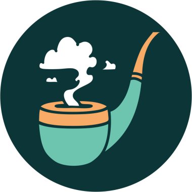 Sigara içen piponun ikonik dövme görüntüsü