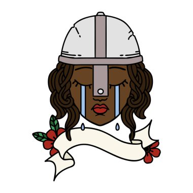 Retro Dövme Tarzı İnsan Savaşçısı 