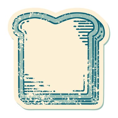 Bir dilim ekmeğin sembolik dövmeli görüntüsü