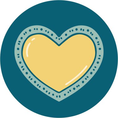 Bir kalbin ikonik dövme görüntüsü