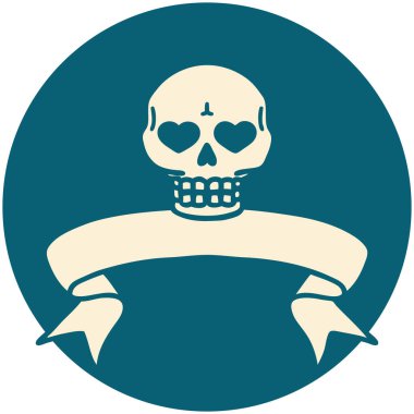 kafatası sancağıyla dövme biçimi simgesi