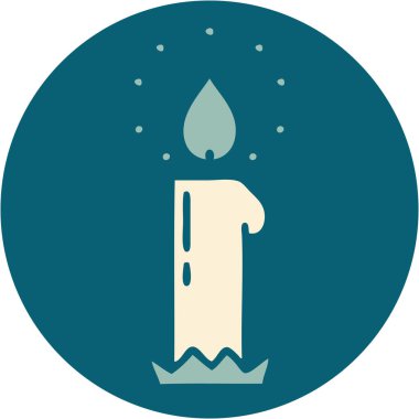 ikonik dövme tarzı mum görüntüsü