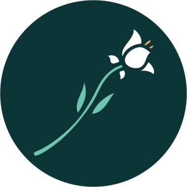 Bir zambak ikonik dövme görüntüsü