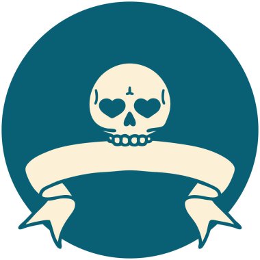 kafatası sancağıyla dövme biçimi simgesi