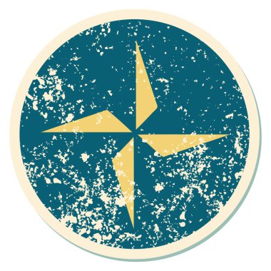 Bir yıldız sembolünün sembolik depresif dövme şekli