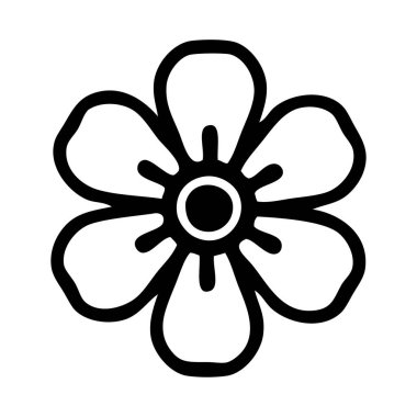 Siyah çizgili bir çiçek dövmesi.