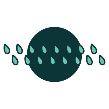 ikonik dövme tipi yağmur damlalarının görüntüsü