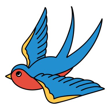 Dövme geleneksel bir kırlangıç tarzında