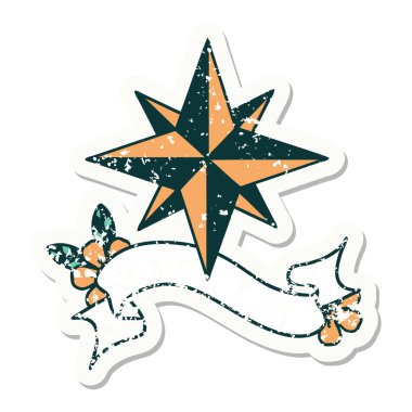 Üzerinde yıldız işareti olan eski bir etiket.