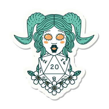 Doğal yirmilik zarla yapıştırılmış etiket.