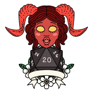 Retro Dövme Biçimi Doğal yirmilik zar atma ile düzenleme