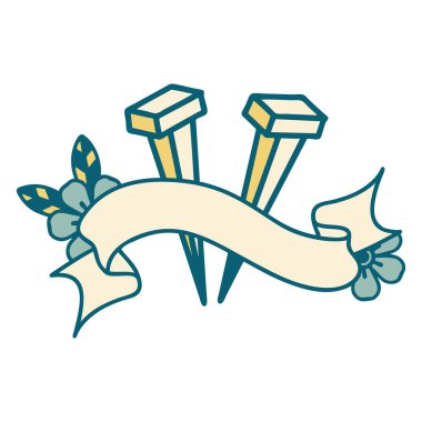 Demir çivi sancağıyla geleneksel dövme