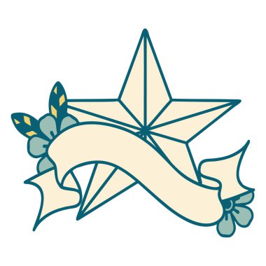 Yıldızlı geleneksel dövme.