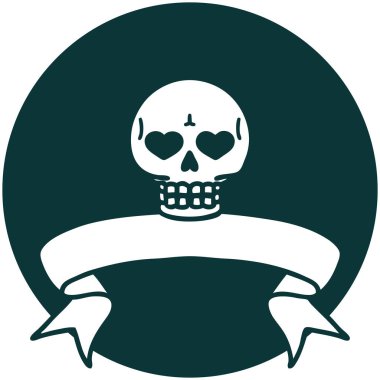 kafatası sancağıyla dövme biçimi simgesi